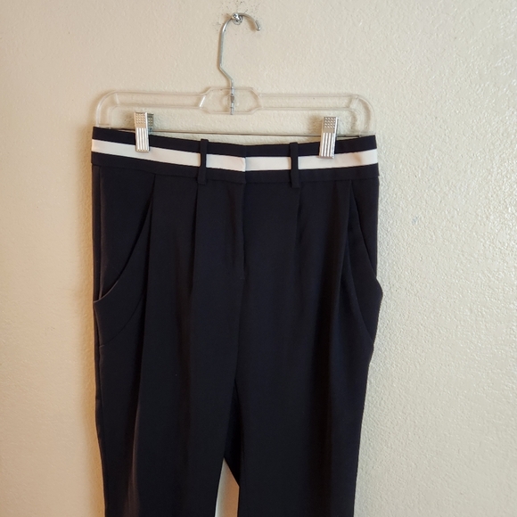 Fashion Star for Express Black Slim Ankle Zip Tuxedo Trouser Pants Size 0 - Picture 5 of 9